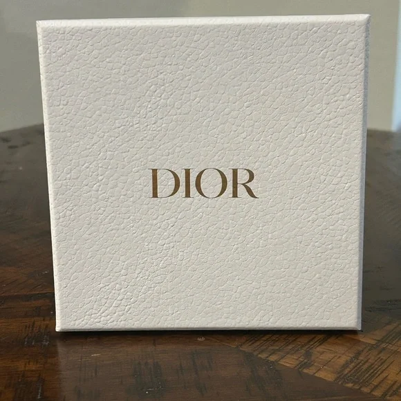 Dior Embossed Black Leather Card Holder